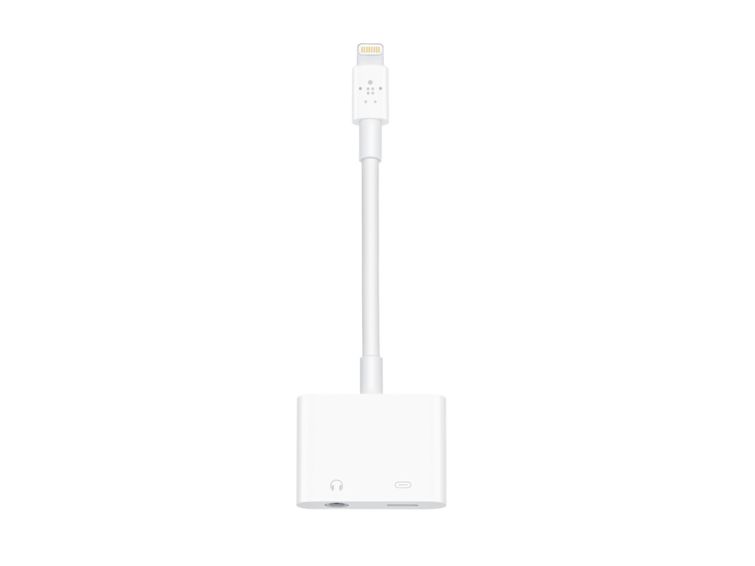 Buy Belkin 3.5mm Audio + lightening Charge Rockstar Adapter in Qatar Buy Belkin 3.5mm Audio + lightening Charge Rockstar Adapter in Qatar